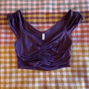 Purple Ruched Tube Top